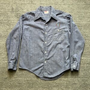 Montgomery Ward Embroidered Long Sleeve Aztec Bird Button Up Shirt Large L